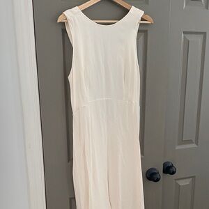 Elegant Cream Sleeveless Zara Dress, Large